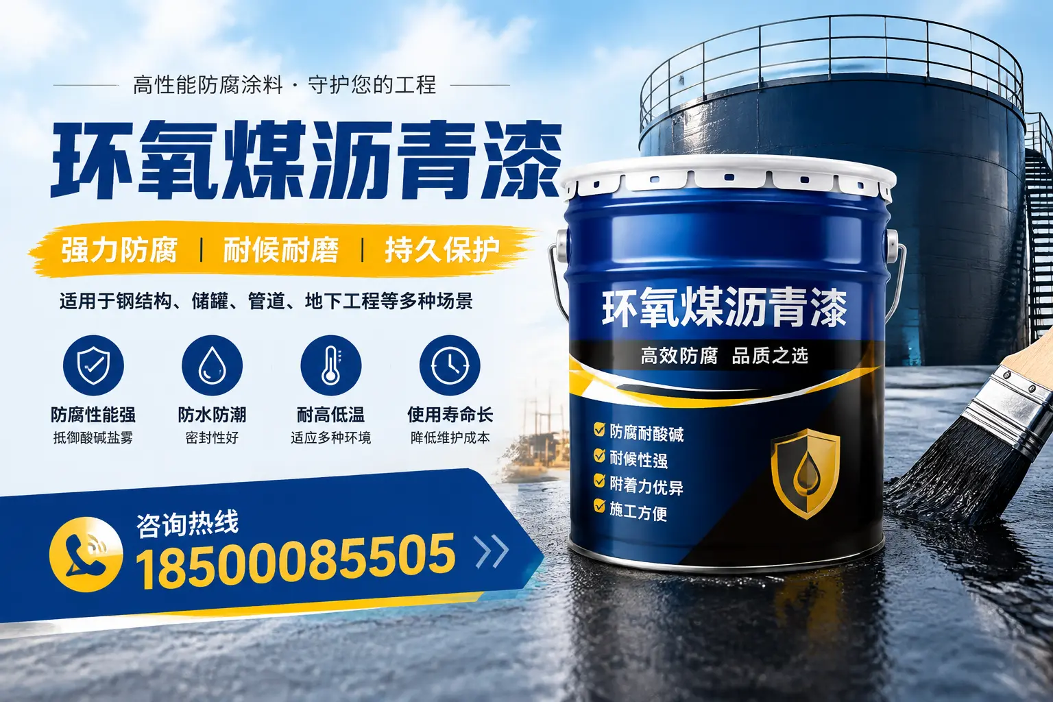环氧煤沥青漆在工业中的应用，白城企业的选择